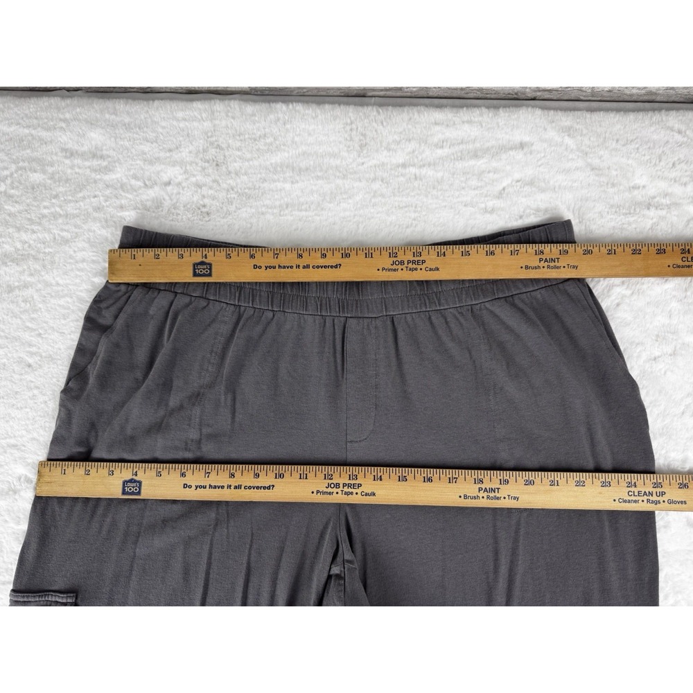 AnyBody Pebble Grey Cozy Knit Cropped Jogger Pant Pockets Pull On Size 1x - Picture 3 of 11